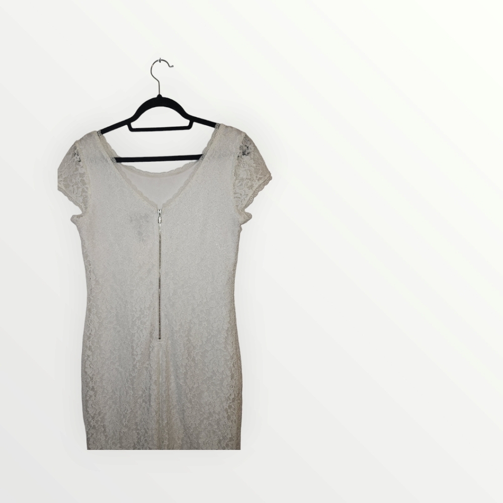 Laundry by Shelli Secal style Ly14666creme white ivory lace dress 10 Sundress - Picture 11 of 15